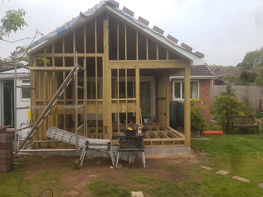 Timber frame extension